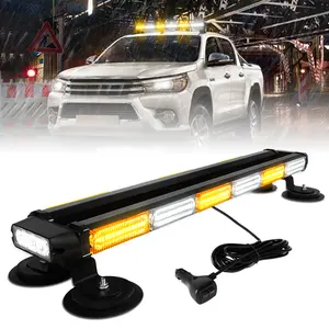 26inch 126 LED Rooftop Emergency Strobe Lights Bar Double Side Flashing Safety Warning Traffic Advisor Light Bar Hazard Snow Plow Light for Work Trucks Vehicles Construction Tow Pickup