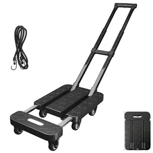 Nw 7 lbs Folding Hand Truck – 6 Rotating Wheels, Adjustable Handle, Collapsible Luggage Cart & Utility Truck for Moving