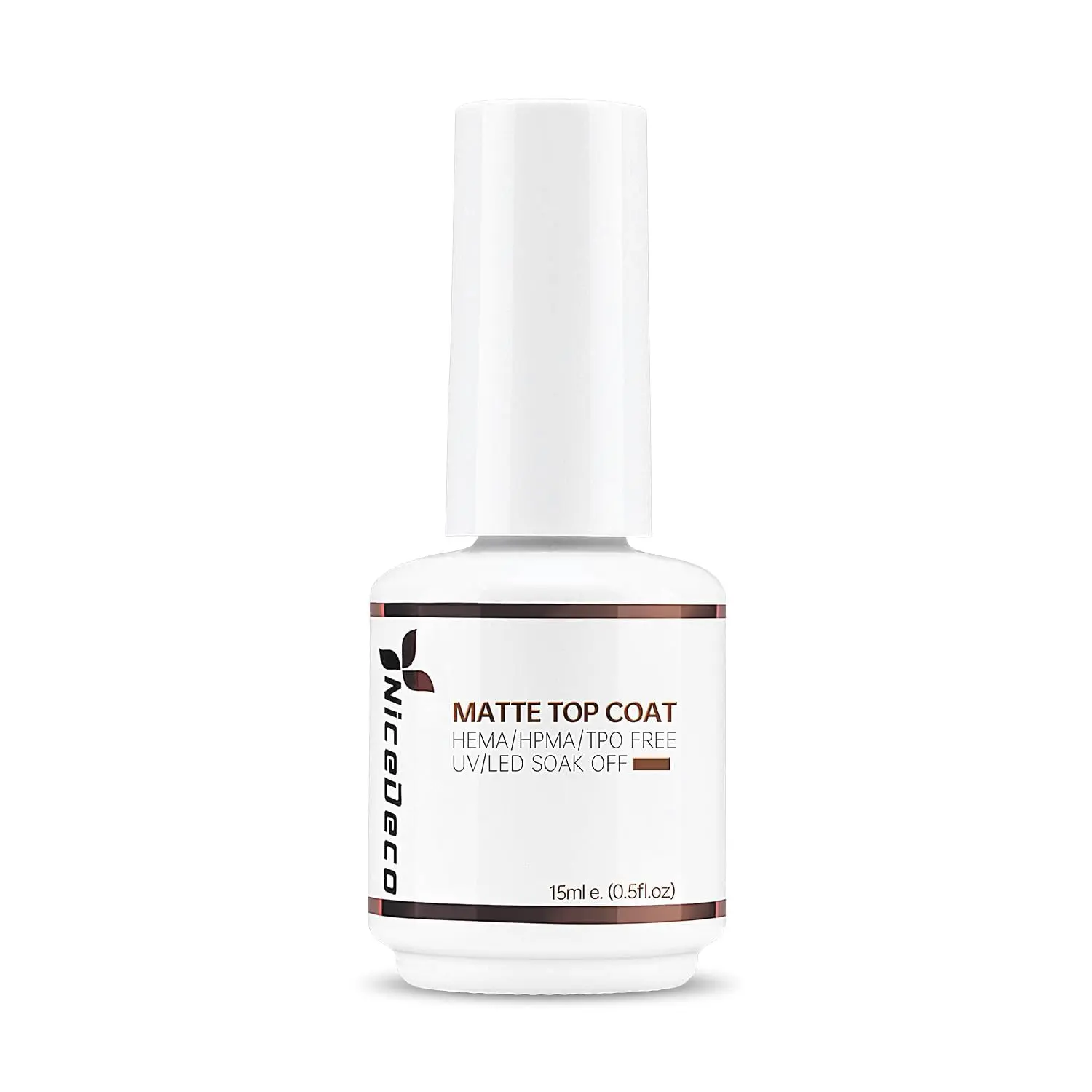Gel No Wipe Matte Top Coat 15ml Soak Off Matte Finish Long Lasting DIY Home Nail Salon
