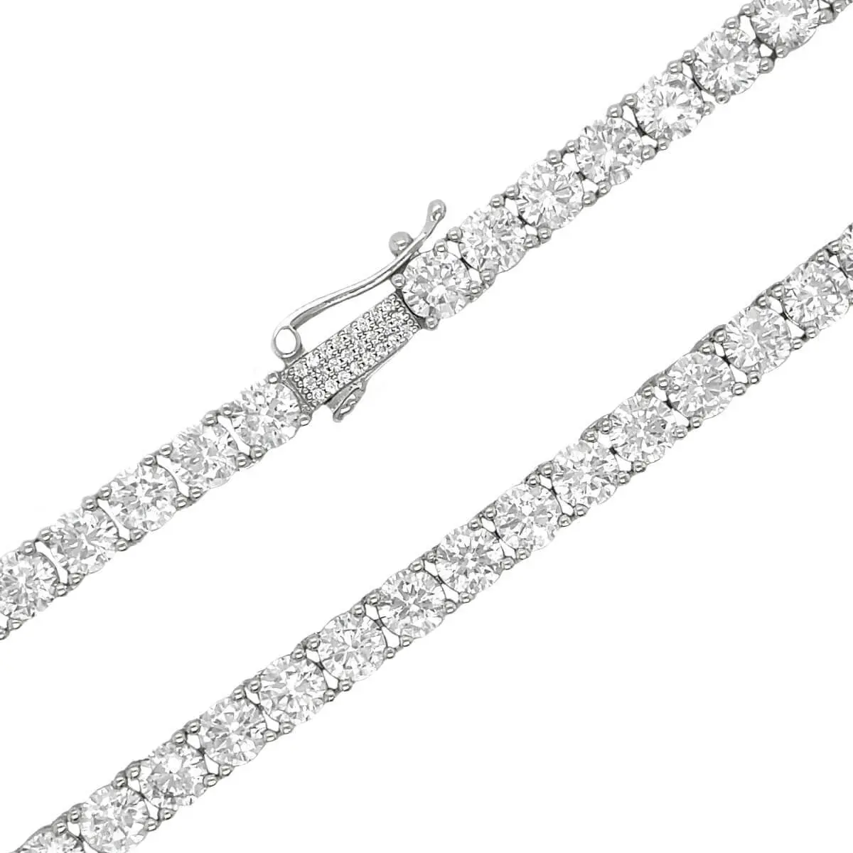 GLD 5mm Diamond Tennis Necklace in White Gold - Perfect Gift #tiktokshopsummersale GLD 5mm Diamond Tennis Necklace in White Gold - Perfect Gift #tiktokshopsummersale