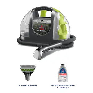 BISSELL Little Green Portable Deep Cleaner, for Carpet, Upholstery, and Auto, Lightweight, Strong Suction, Large Tank Capacity, 3369, Green