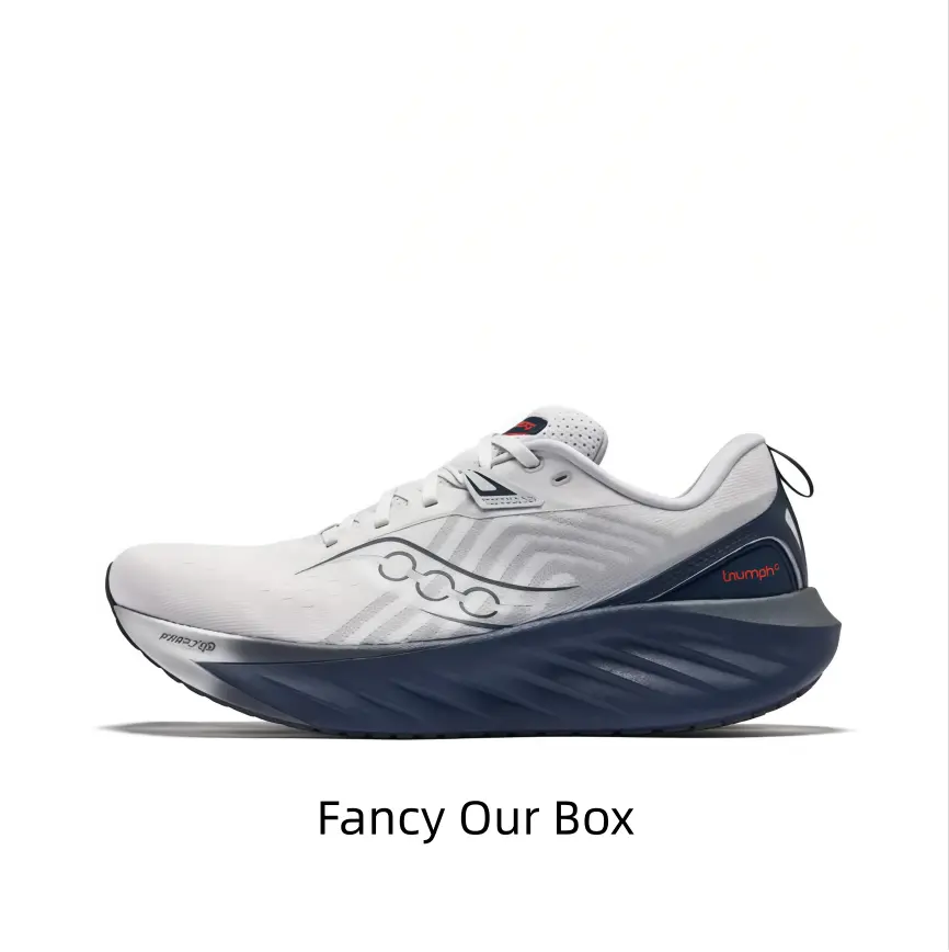 Four season white navy running sneakers textured ripple gradient cushion sole high traction outsole breathable mesh flats fit training casual everyday street matching fashion styles