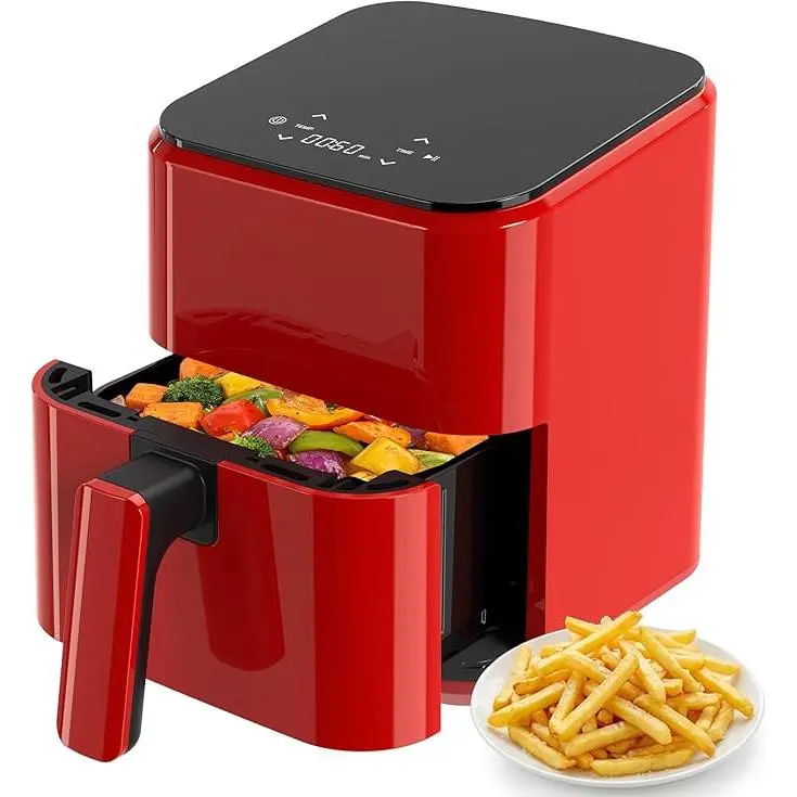 Small Air Fryer 3QT - Digital Air Fryer with 5°F Precision Temperature Control (160-400°F), 75% Less Oil, 800W Rapid Airflow - Compact Personal Air Fryer with Nonstick Dishwasher Safe Basket, Auto Shut-off