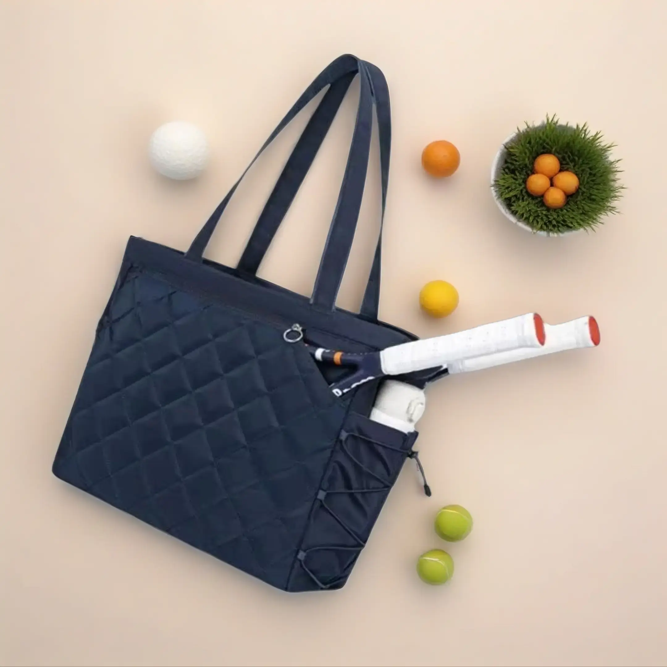 26L Portable Unisex Tennis Tote Bag - High-Quality Sporty Gym Bag with Shoe Compartment, Squash, Badminton Racquet Storage, Sporty Gym Bags