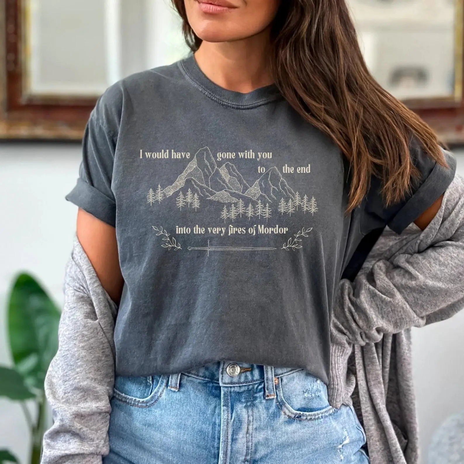 Into The Very Fires Of Mordor LOTR Vintage Shirt, Lord Of The Rings Middle Earth Tolkien Sweatshirt