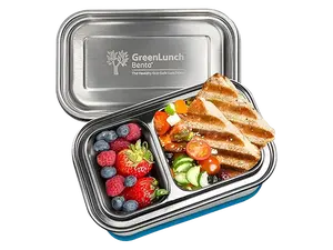 Stainless Steel Bento Box, BPA-Free Lunch box with Snack Pods, Crack-Resistant Lunch box Containers for Adults & Kids with snap locks - For School and Office