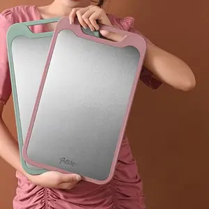 [New Deal] Stainless Steel Cutting Board for the Kitchen, Double-Sided with 304 Stainless Steel and Wheat Straw PP,  Ideal for Chopping Meat and Vegetables, Non-Toxic,Dishwasher Safe large