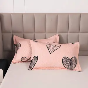 Heart Pattern Pillowcase without Filler, 2 Counts Soft Comfortable Pillow Cover, Pillow Protector for Bedroom, Living Room, Hotel and Dormitory