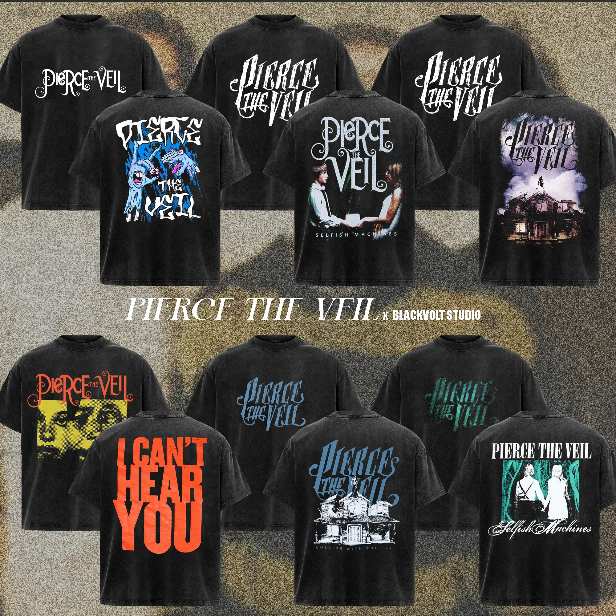 [COLLECTION] Pierce The Veil Band T-Shirt Collection, Emo Post-Hardcore Graphic Tee, Warped Tour Pop Punk Aesthetic Shirt, Gothic Romance Alternative Rock Merch, Gift for PTV Fans, Unisex Merch for Men & Women