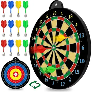 Magnetic Dart Board with 12pcs Darts - Sports & Outdoor Leisure Equipment - Backyard, Office, Dorm Game with Points Tracking - Gifts for 5-12 Year Old Boys, Adults