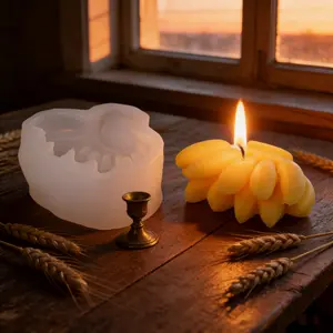 Realistic Bunch Bananas Candle Silicone Mold DIY Lifelike Banana Shape Candle Mould Craft Imitating Real Fruit Gypsum Soap Making Tool Home Decor & Party Favors, Durability