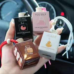 4-Piece Car Air Freshener, Car Air Freshener with Lanyard, Car Aromatherapy Pendant Decoration, Car Air Freshener for Bathroom, Wardrobe, Bedroom, Car, Living Room, Car Scents, Car Fragrance Set, Car Accessory
