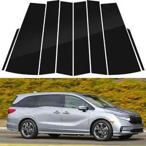 For Honda Odyssey 2018-2022, 8PCS Gloss Black Pillar Posts Door Trim Window Sticker Cover Decor