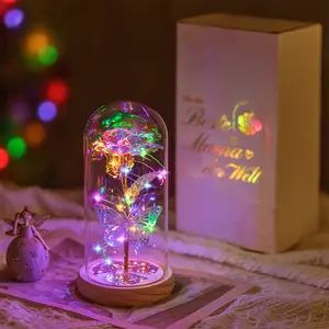 【Mother's Day Gift】Eternal Galaxy Rose Gifts for Women, Light Up Butterfly Flower, Birthday Gifts for Her Mom Girlfriend Wife Anniversary Mothers Day Decor