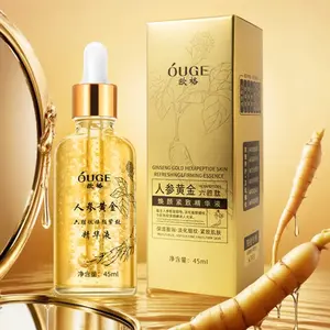 45ml Ginseng Gold Hexapeptide Skin Refreshing, Firming & Tightening Essence, Anti-Wrinkle, Anti-Aging, Rejuvenating, and Fine Line-Reducing Gold Serum