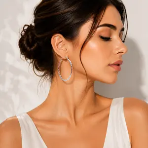 Silver Hoop Earrings for Women – Lightweight & Comfortable, Diamond-Cut Finish for Extra Shine, Durable Clasp Closure, Perfect Size and Stylish Design, Ideal Gift for Birthdays, Holidays, Anniversaries, Everyday Elegant Wear