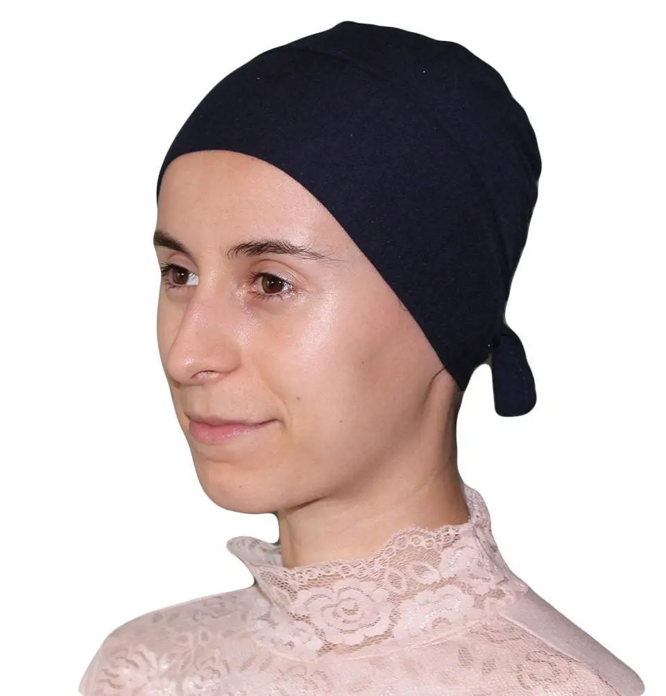 Firdevs Luxury Jersey Hijab Bonnet Underscarf Navy Blue