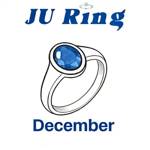 #71 F2  (December) 925 Sterling Silver Natural Gemstone Adjustable Ring Gifts for Women Swiss Blue Topaz Dec.