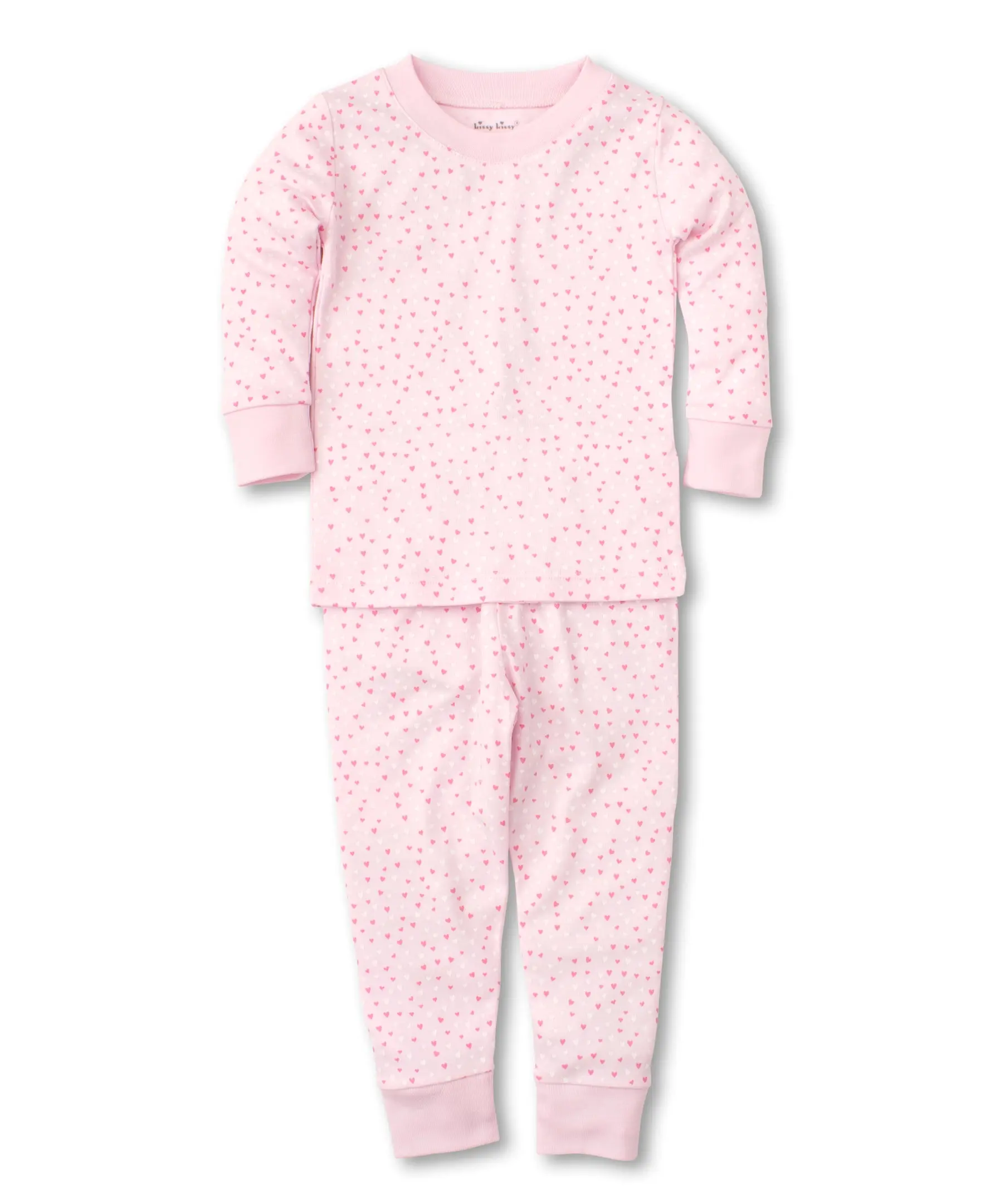 Kissy Sweethearts Pink Toddler-Safe Pajama Set, Cute Kids' Girls' Sleepwear Pajama Sets, Cute Pajama Sets