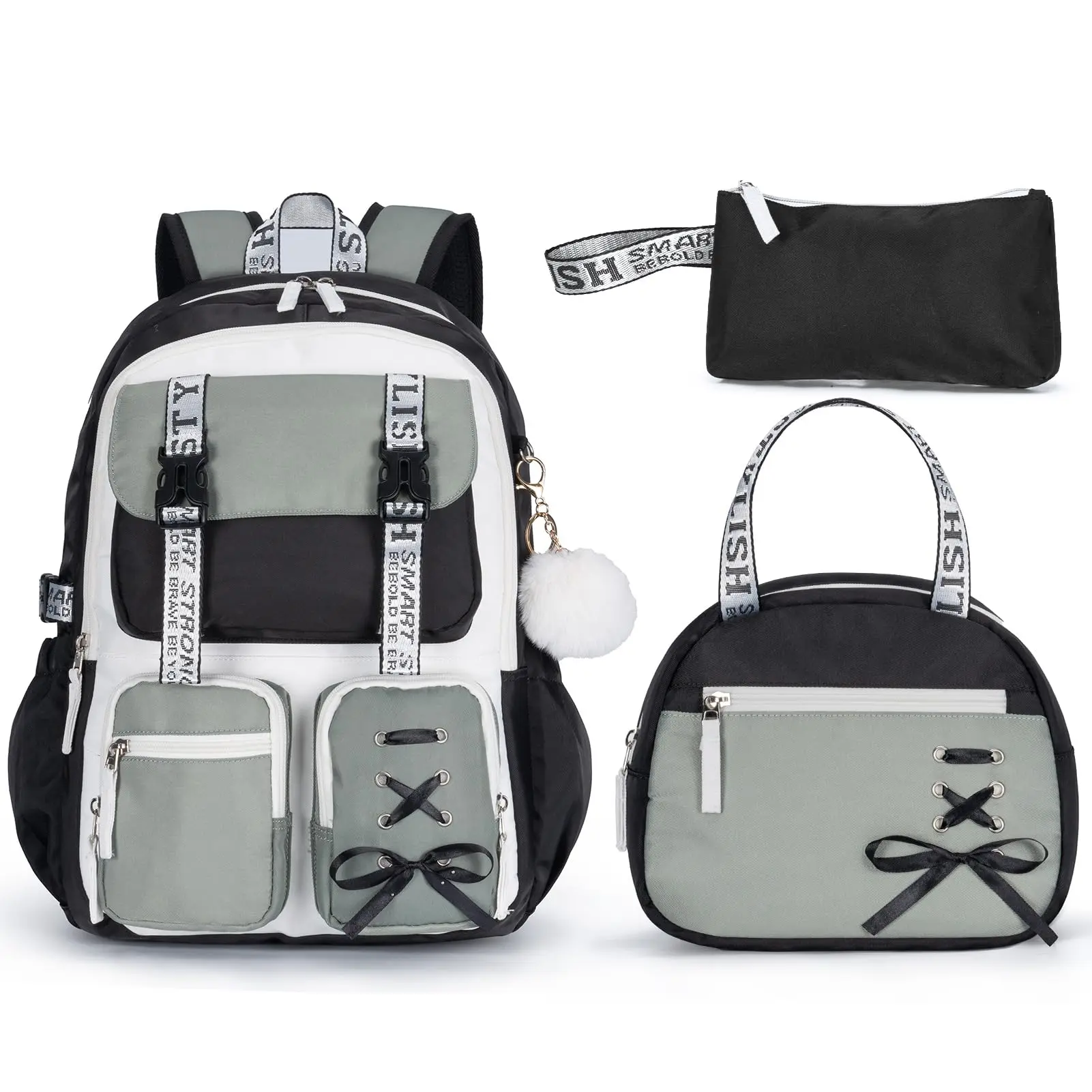 C7 Shoelace-Black Green