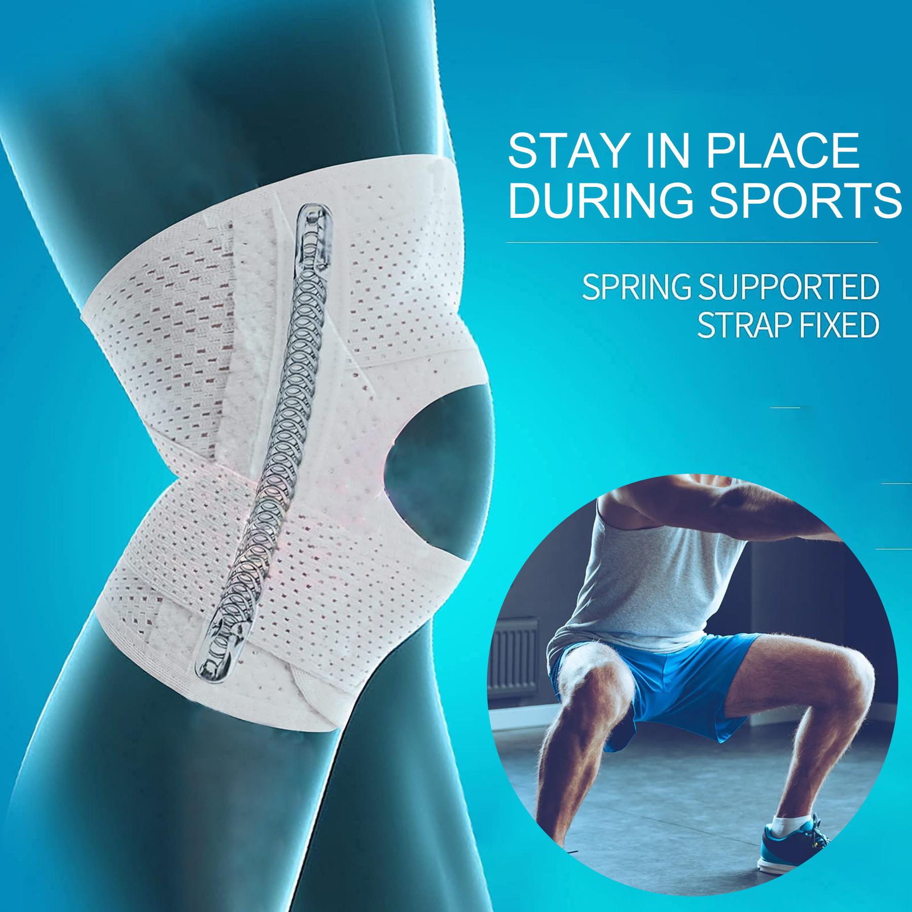 Sports protective gear for climbing and cycling, adjustable knee straps for patella and meniscus injuries, second-generation knee pads  Breathable Adjustable Knee Support Suitable for Men and Women with Sports Injuries