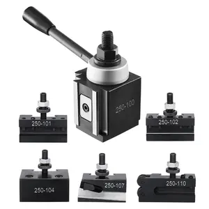 VEVOR Quick Change Tool Post Set,  6 Pcs, Includes Lathe Tool Holders, Wedge Type Tool Post with Turning Tool Holder Accessories, Fit for Mini Lathe & Metal Lathe 6"-12" Swing, Durable Steel Material