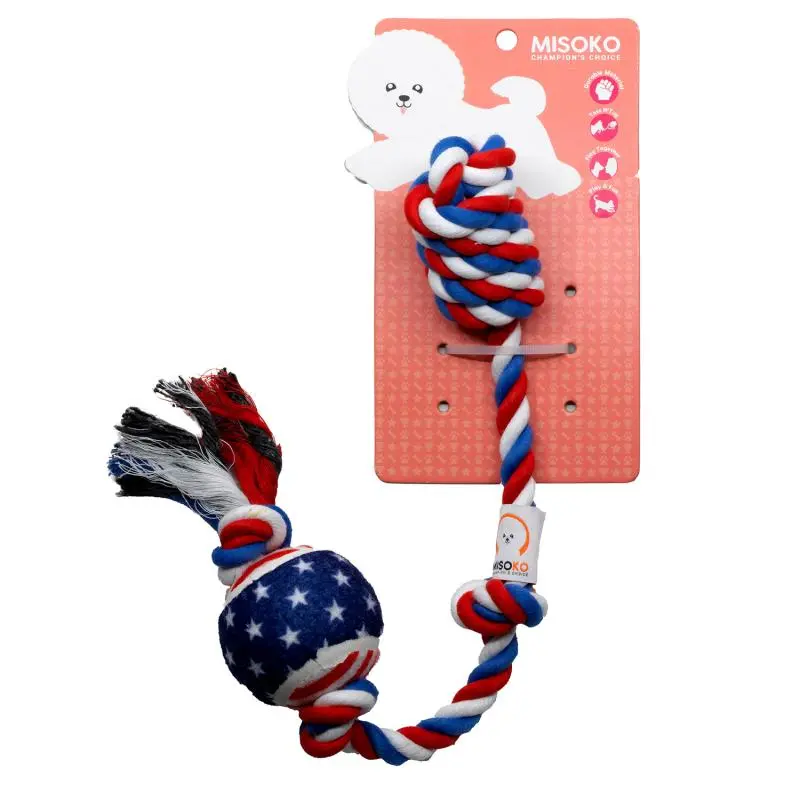 Rope Tug with Ball – 48 cm