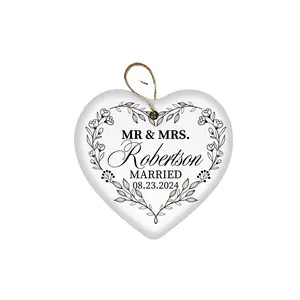First Christmas Married Mr Mrs Personalized Ornament