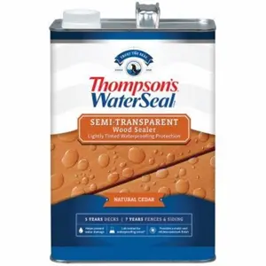 Thompsons Waterseal 185952 1 gal Semi-Transparent Waterproofing Stain, Natural Cedar