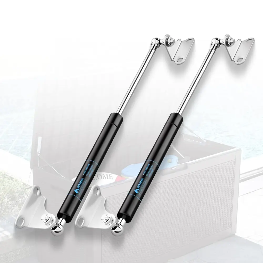 15 inch Lift Support Struts Spring Shocks 300 N/67 LB Per Prop For RV Bed,Floor Trap Door,TV Cabinet,Heavy Duty Box Lid,Window, Camper Shell With L Mounts 2Pcs (Support Weight 55-75lb)