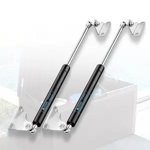 15 inch Lift Support Struts Spring Shocks 300 N/67 LB Per Prop For RV Bed,Floor Trap Door,TV Cabinet,Heavy Duty Box Lid,Window, Camper Shell With L Mounts 2Pcs (Support Weight 55-75lb)