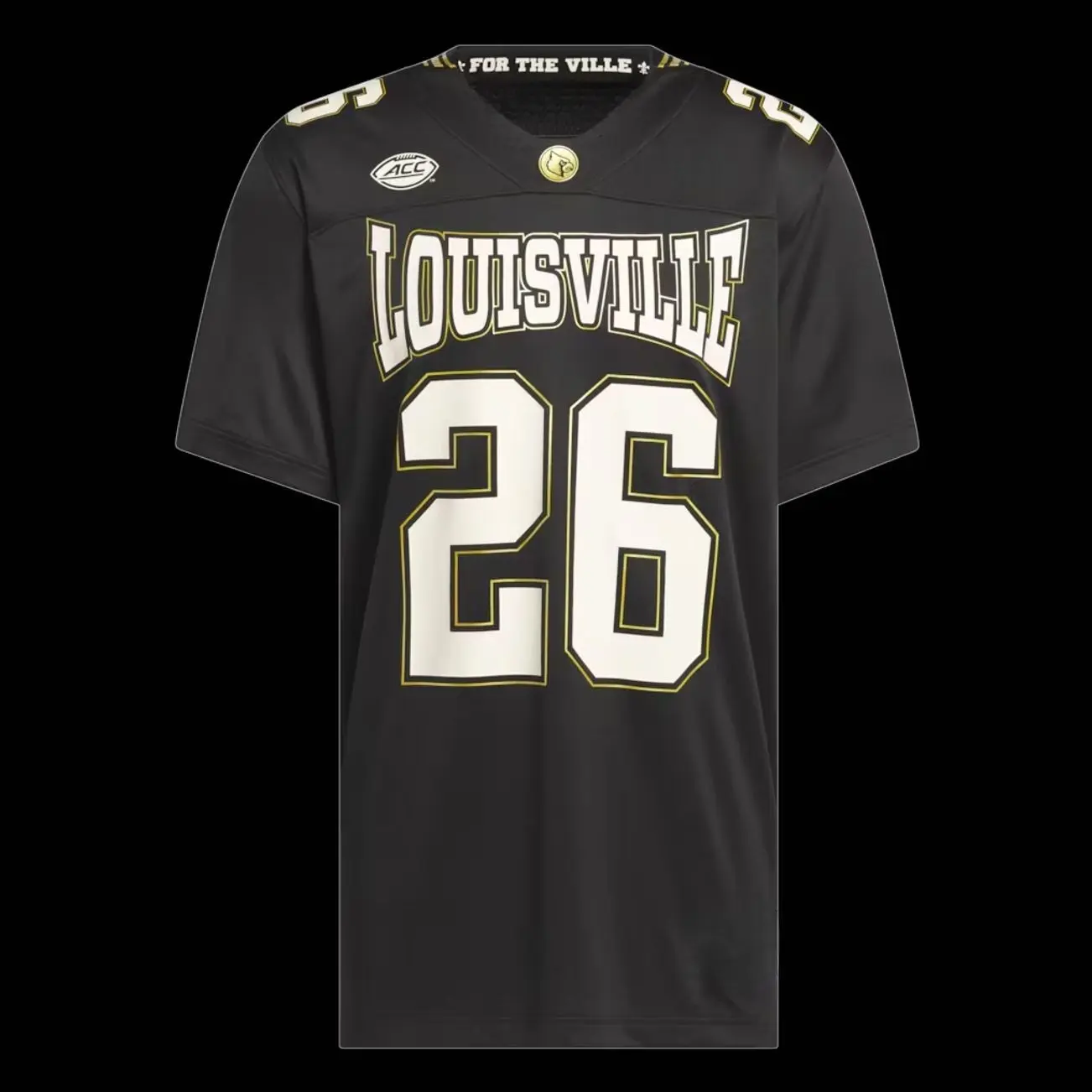 Unisex Football College #26 Louisville Cardinals For the Ville Premier Strategy Jersey - Black