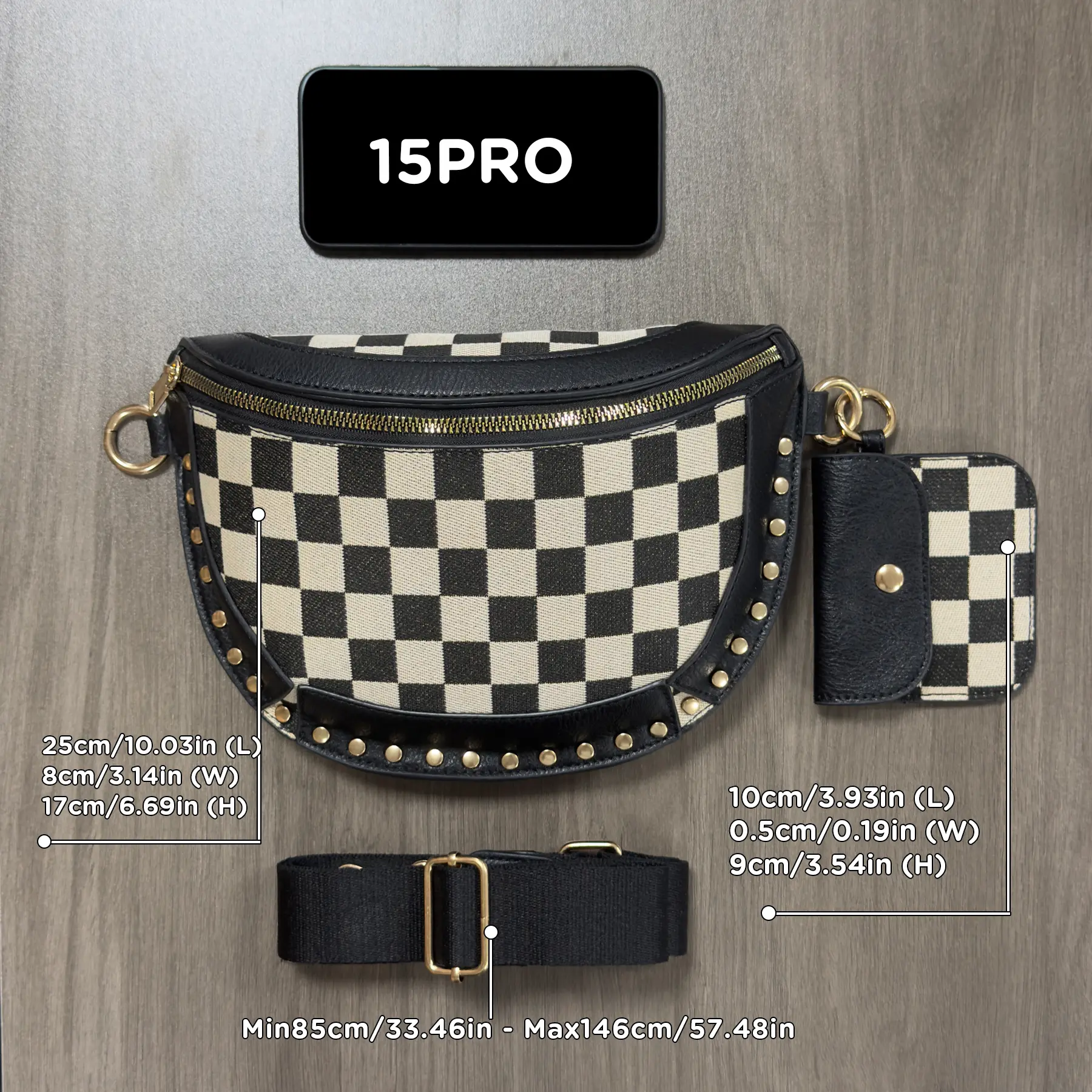 Medium-Checkered Black