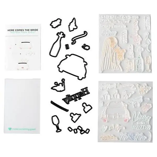 Crafts & Sewing Diamond Press Here Comes the Bride Stamp and Die Kit