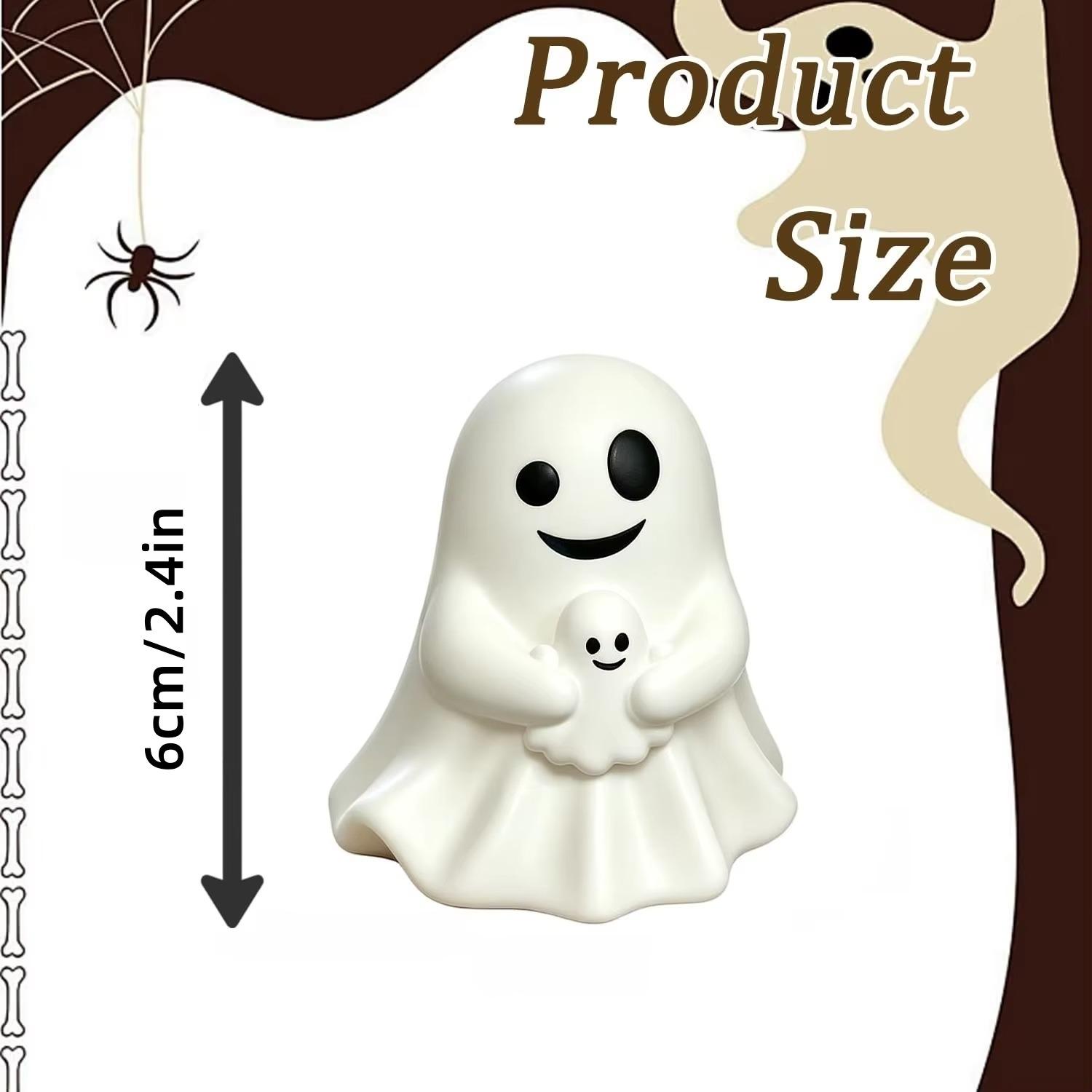 Cute Middle Finger Ghost Statue, Small Halloween Decor for Home, Centerpiece for Coffee Table, Adorable Horror Figure