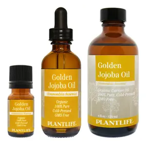 Plantlife Golden Jojoba Oil – Lightweight Carrier Oil for Skin, Face & Hair Care