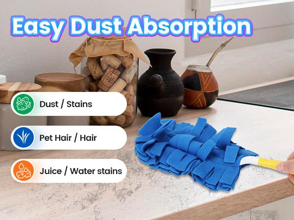 Duster Refills for Swiffer, Electrostatic Dust Removal Brush Refills Multisurface 360° Larger Size Dusters with 4X Microfibers, Unscented Disposable Dusters for Cleaning Home, Blinds, Fans Gloves