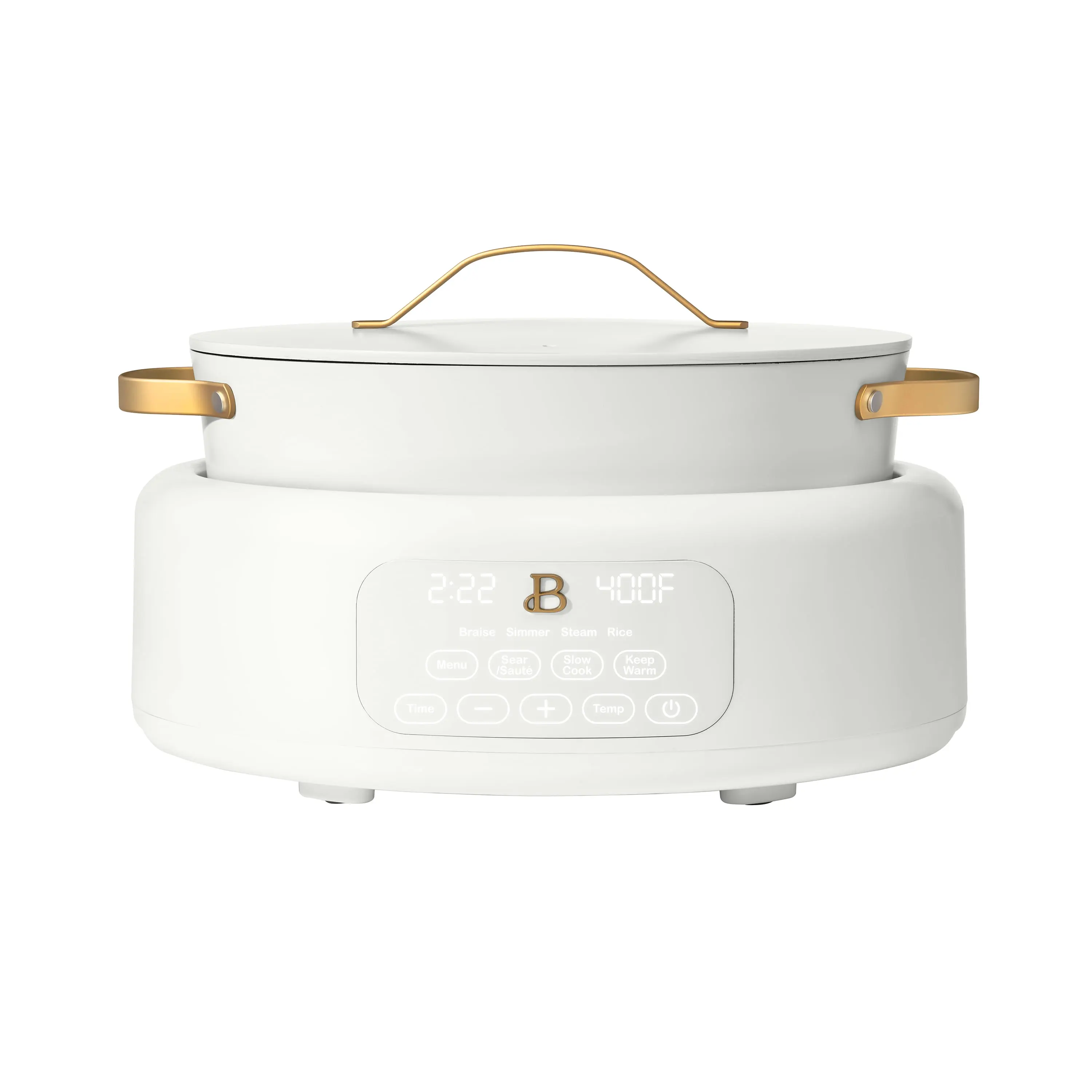 Beautiful 10 in 1, 6 Qt Electric Multi-Cooker, White Icing by Drew Barrymore Beautiful 10 in 1, 6 Qt Electric Multi-Cooker, White Icing by Drew Barrymore