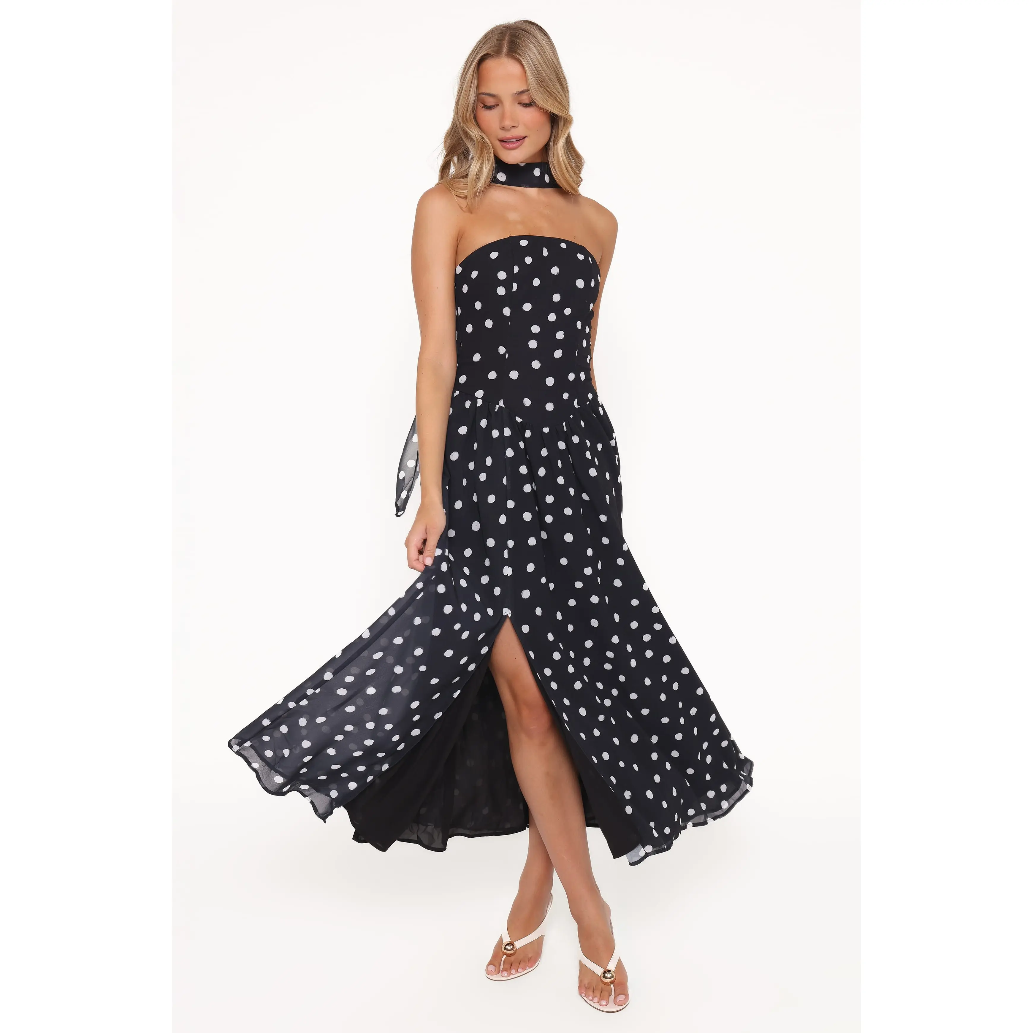 lpa drop waist dress Kaycee Drop Waist Maxi Dress Champagne