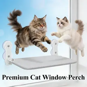 Wall Mounted Cat Furniture - Hammock, Cat Wall Shelves, Cat Wall Bed, Cat Climbing Shelves, Modern Design for Large Cats and Kittens(Gray,60cm/24in)