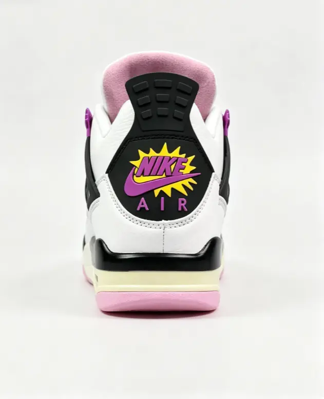 Brand New Sealed Unisex Pink Buckle White Black Pink Lining Mid Top Hip Hop Sneakers Rubber Anti Slip Air Cushion Thick Tongue Court Gym Retro Street Shoes