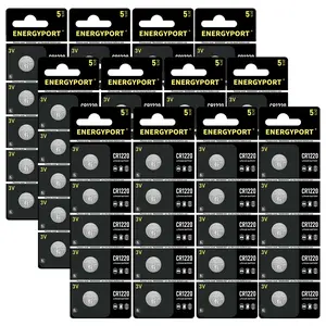 ENERGYPORT 60-Pack CR1220 Battery 3V Lithium Button Coin Cell Batteries 1220 Battery DL1220 BR1220 for Thermometer, Remote Control, Watch, Calculator, Electronic Note-Book, Mobile Game
