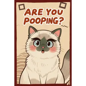 Modern Metal Tin Sign 8x12 Inch Bathroom Decor Poster with Animal Image for Modern Bathrooms Durable Rust Resistant Design —— ARE YOU POOPING？ Steel Decoration