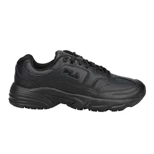 Fila Womens Memory Workshift Slip Resistant Soft Toe  Work/Duty - Black