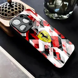 Luxury F-Ferrari Sports Car  Phone Case for iPhone 17 Pro Max 15 Pro 16 14 Plus 12 13 Mini 11 Pro Shockproof Glass cover