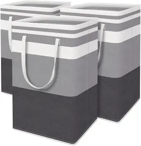 Large Freestanding Laundry Basket - Waterproof, Collapsible with Reinforced Handles for Laundry Room, College Dorm