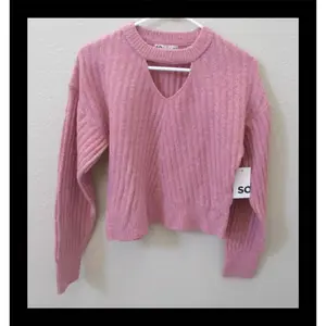 SO Goods For Life Pink Womens Small Sweater Open Front NEW