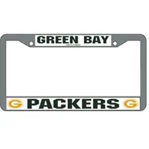 Green Bay Packers License Plate Frame Chrome
