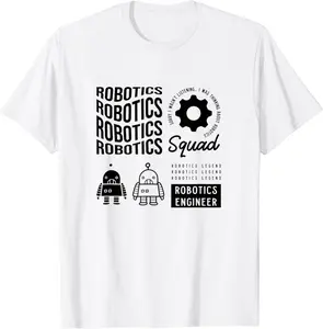 Robotics Squad Engineering Robots Mechanic T-Shirt - Matthewmatt Shop 68B0BGXLTSV2
