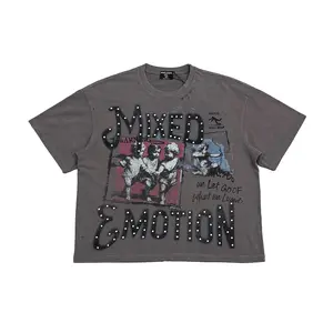 Mixed Emotion Friends Tee Taupe Grey